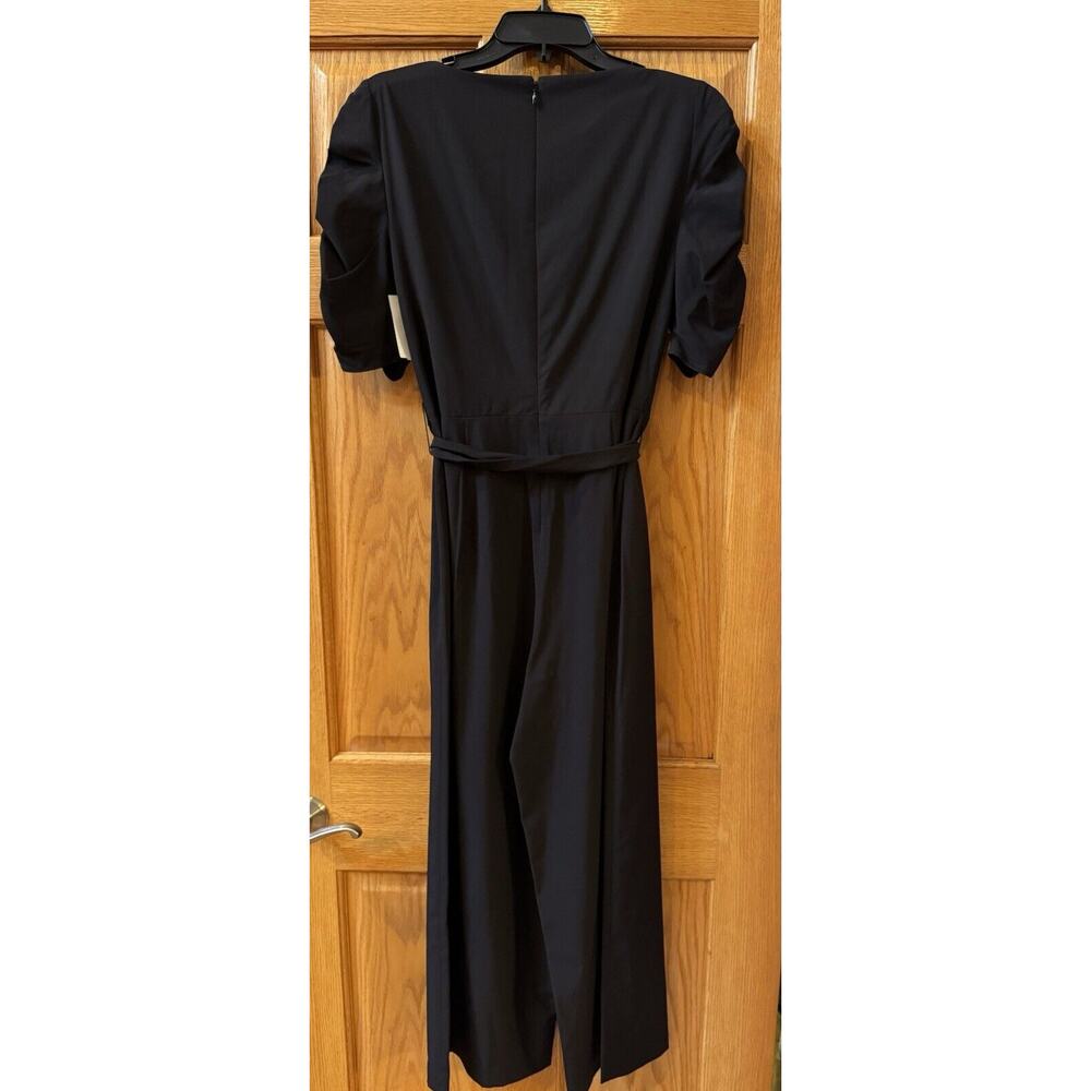 DKNY Ruched Sleeve Belted women’s Jumpsuit black size 4 - Picture 4 of 4